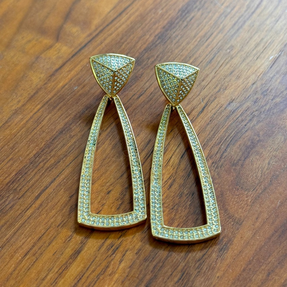 House of Harlow drop earrings gold